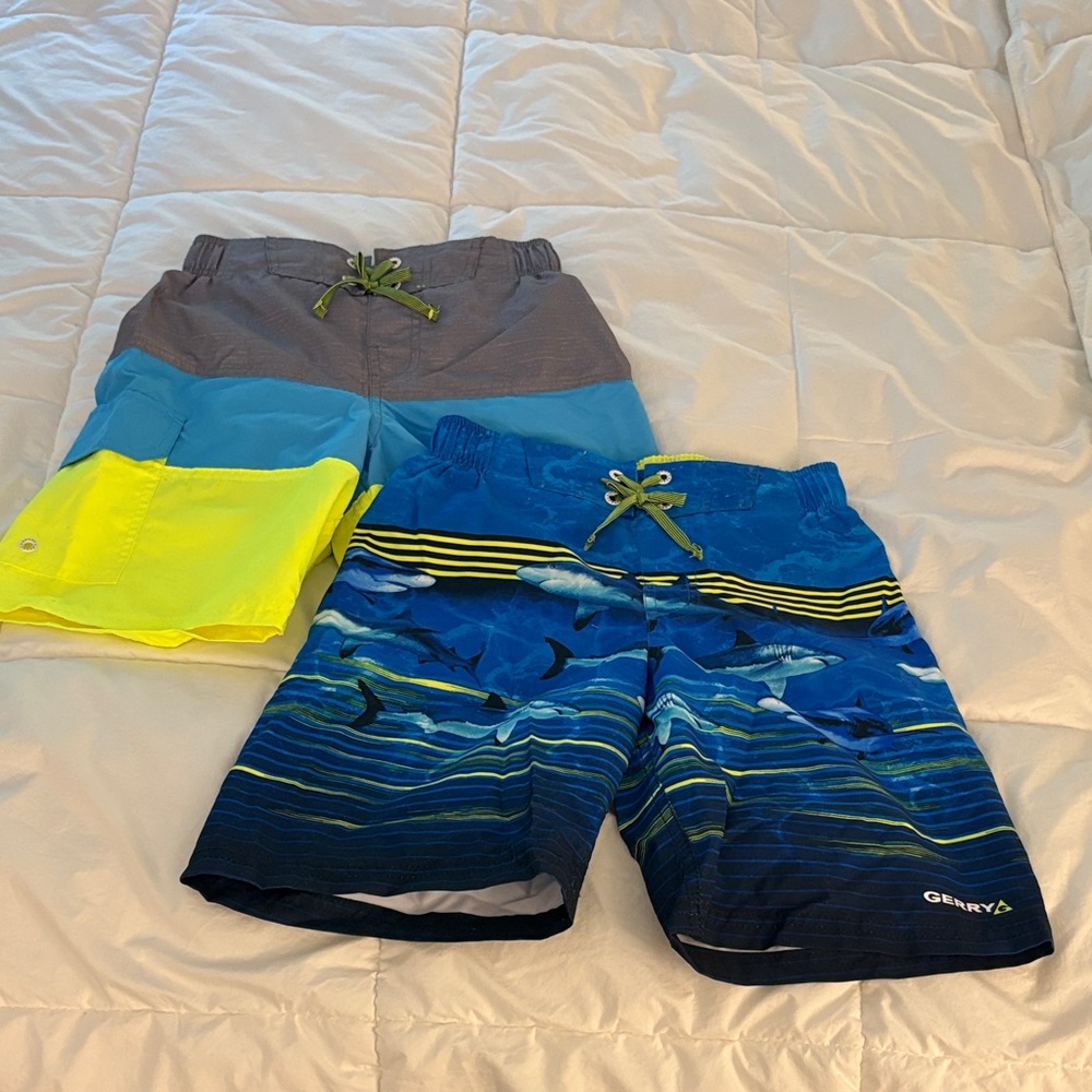 Gerry Boys' Swim Trunks Set - Blue and Yellow: Size S 7/8